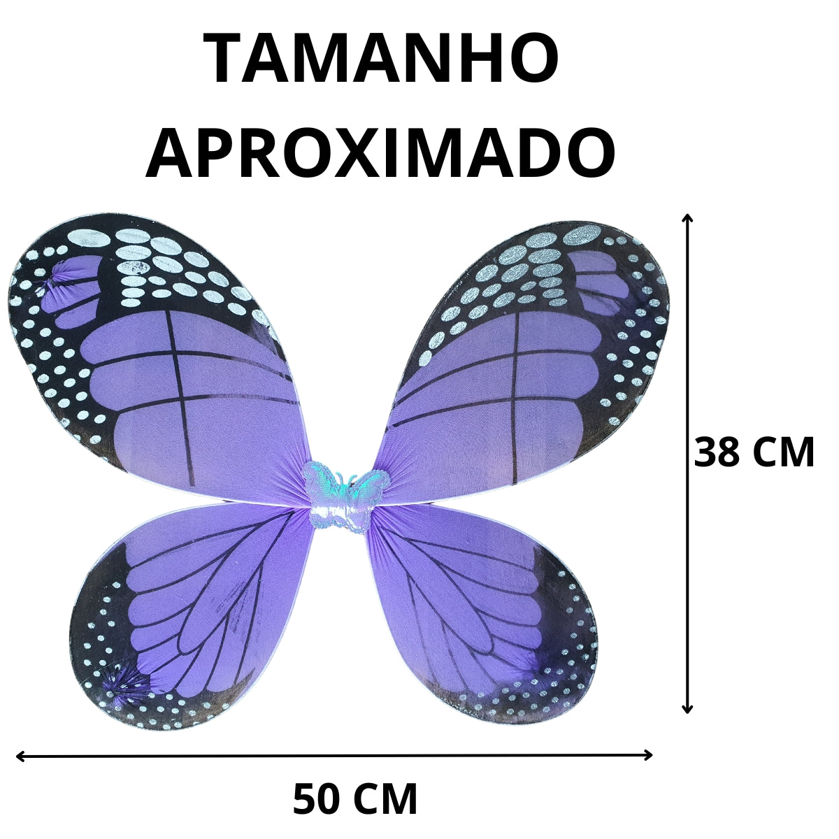 Kit Asa de Borboleta Monarca Lilás - Fantasia - Kriat Kit Asa de Borboleta Monarca Lilás - Fantasia - Kriat